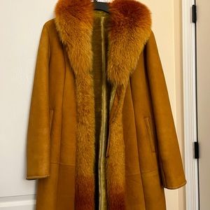 Shearling/Leather coat XL